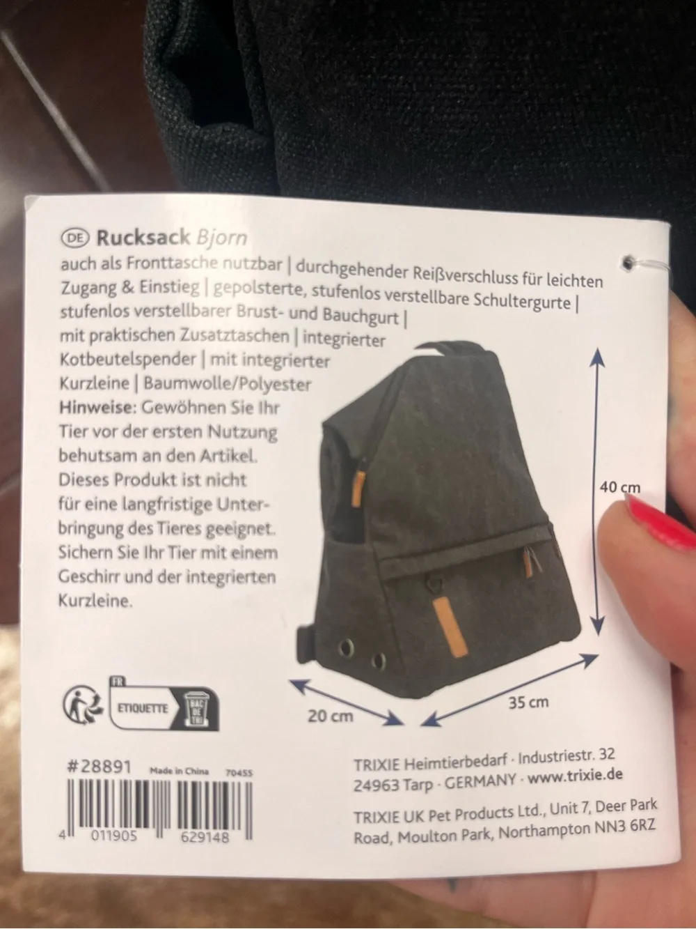 Dog carrier backpack /front pack